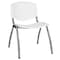 Flash Furniture HERCULES Series 880 lb. Capacity White Plastic Stack Chair with Titanium Gray Powder Coated Frame RUT-F01A-WH-GG - alternate 5